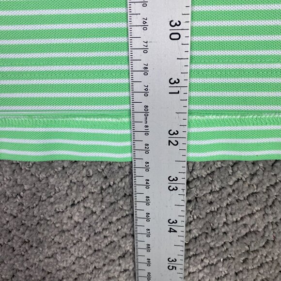 Peter Millar Summer Comfort Polo Shirt Men's XXL Green White Golf Performance - Picture 10 of 10